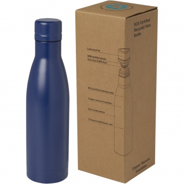 Logo trade business gifts image of: Vasa 500 ml RCS certified recycled stainless steel copper vacuum insulated bottle