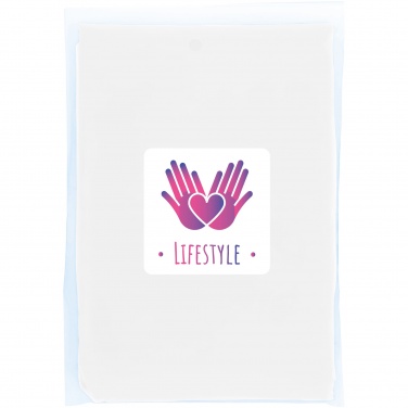 Logo trade promotional gift photo of: Mayan recycled plastic disposable rain poncho with storage pouch