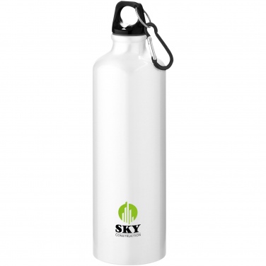 Logo trade promotional merchandise photo of: Oregon 770 ml RCS certified recycled aluminium water bottle with carabiner