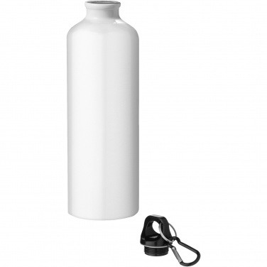 Logotrade advertising product image of: Oregon 770 ml RCS certified recycled aluminium water bottle with carabiner