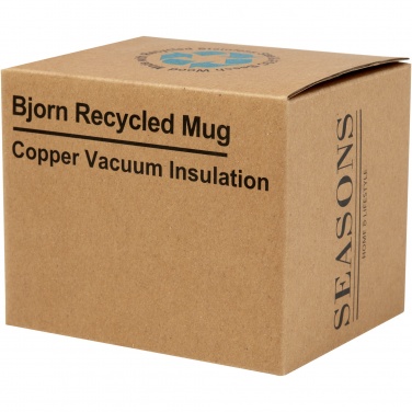 Logo trade promotional merchandise photo of: Bjorn 360 ml RCS certified recycled stainless steel mug with copper vacuum insulation