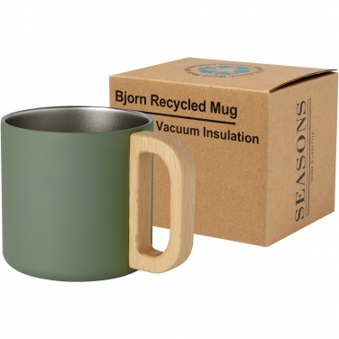 Logo trade promotional merchandise picture of: Bjorn 360 ml RCS certified recycled stainless steel mug with copper vacuum insulation