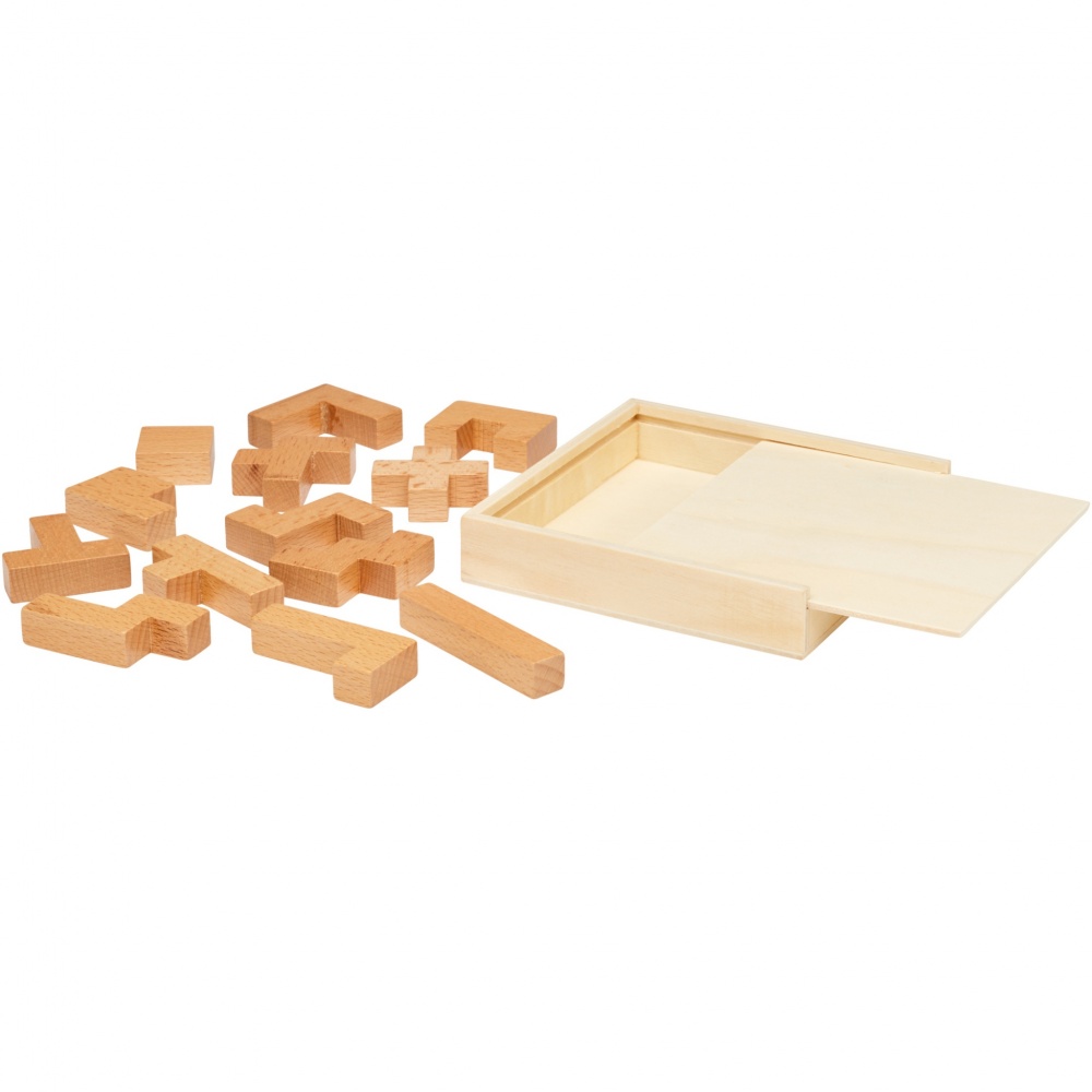 Logo trade promotional merchandise photo of: Bark wooden puzzle