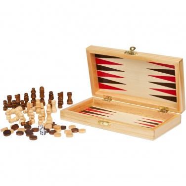 Logo trade business gift photo of: Mugo 3-in-1 wooden game set