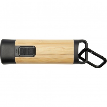 Logotrade corporate gifts photo of: Kuma bamboo/RCS recycled plastic torch with carabiner