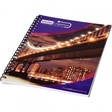 Logo trade promotional product photo of: Desk-Mate® A5 spiral notebook with printed back cover