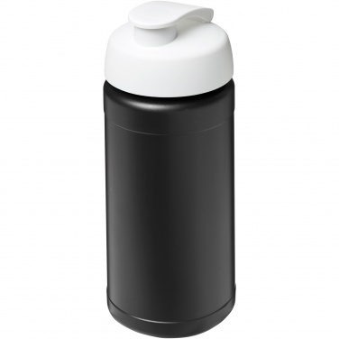 Logo trade promotional merchandise image of: Baseline 500 ml recycled sport bottle with flip lid