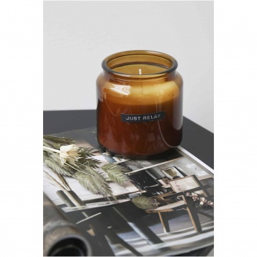 Logo trade advertising products picture of: Wellmark Let's Get Cozy 650 g scented candle - cedar wood fragrance