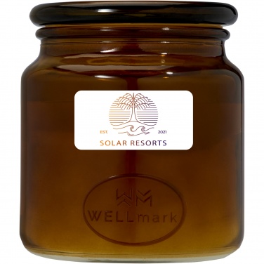 Logotrade promotional merchandise picture of: Wellmark Let's Get Cozy 650 g scented candle - cedar wood fragrance