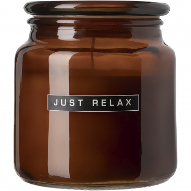 Logotrade corporate gift image of: Wellmark Let's Get Cozy 650 g scented candle - cedar wood fragrance