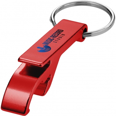 Logotrade promotional product image of: Tao RCS recycled aluminium bottle and can opener with keychain 