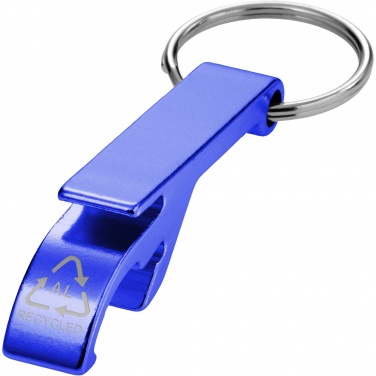 Logotrade promotional item picture of: Tao RCS recycled aluminium bottle and can opener with keychain 