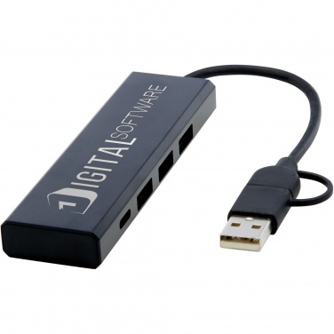 Logotrade advertising product image of: Rise RCS recycled aluminium USB 2.0 hub