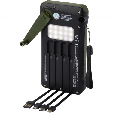 Logotrade promotional merchandise photo of: Soldy 10.000 mAh RCS recycled plastic solar dynamo power bank 