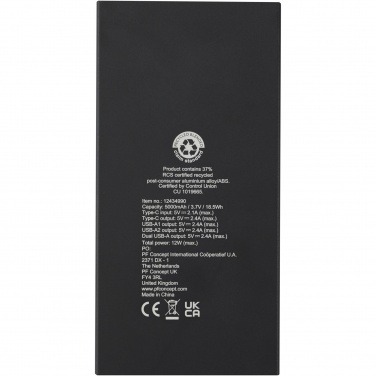 Logotrade corporate gift picture of: Connect 5000 mAh recycled aluminium power bank 