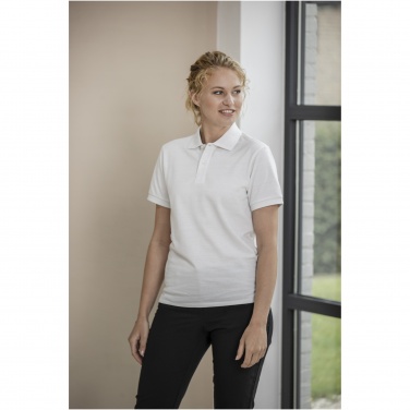 Logo trade promotional giveaways image of: Emerald short sleeve unisex Aware™ recycled polo