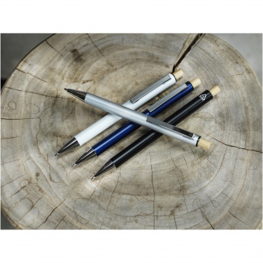 Logo trade advertising product photo of: Cyrus recycled aluminium ballpoint pen (blue ink)