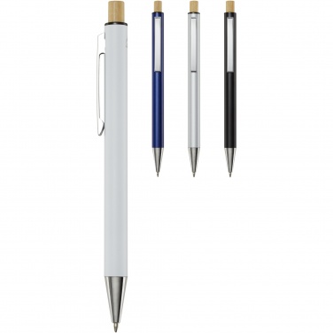 Logotrade promotional merchandise photo of: Cyrus recycled aluminium ballpoint pen (blue ink)