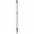 Cyrus recycled aluminium ballpoint pen (blue ink), White