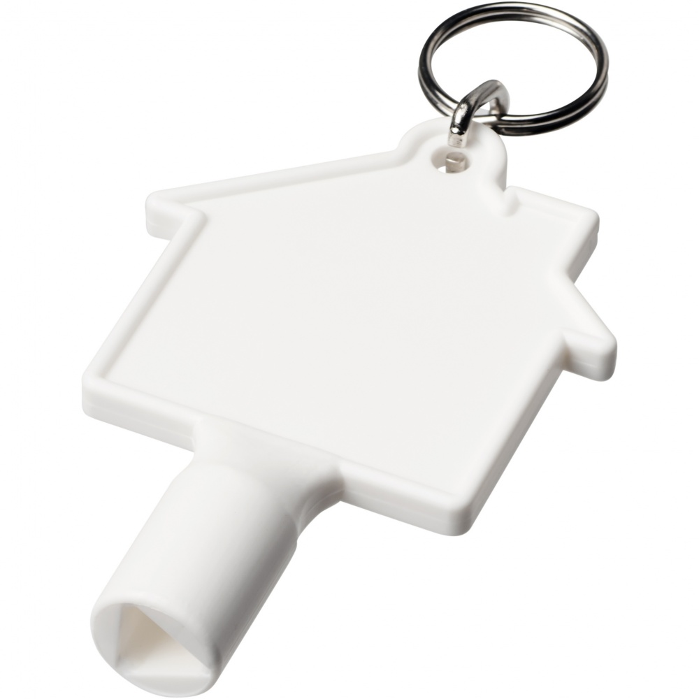 Logotrade promotional giveaway image of: Maximilian house-shaped recycled utility key keychain