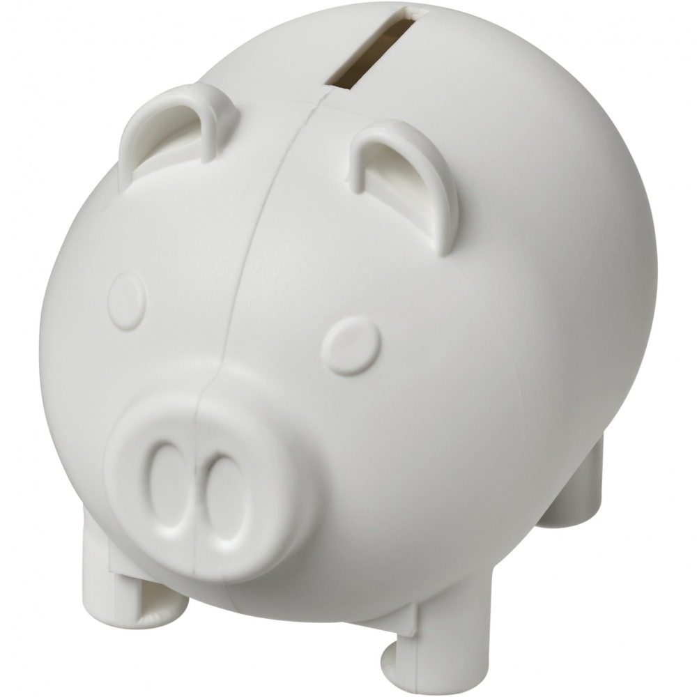 Logo trade promotional merchandise image of: Oink recycled plastic piggy bank