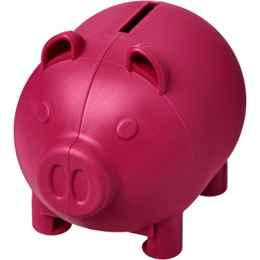 Logo trade promotional merchandise picture of: Oink recycled plastic piggy bank