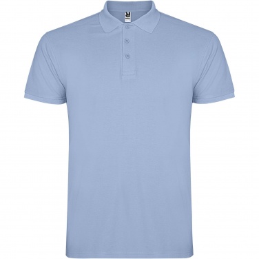 Logo trade promotional giveaways image of: Star short sleeve men's polo
