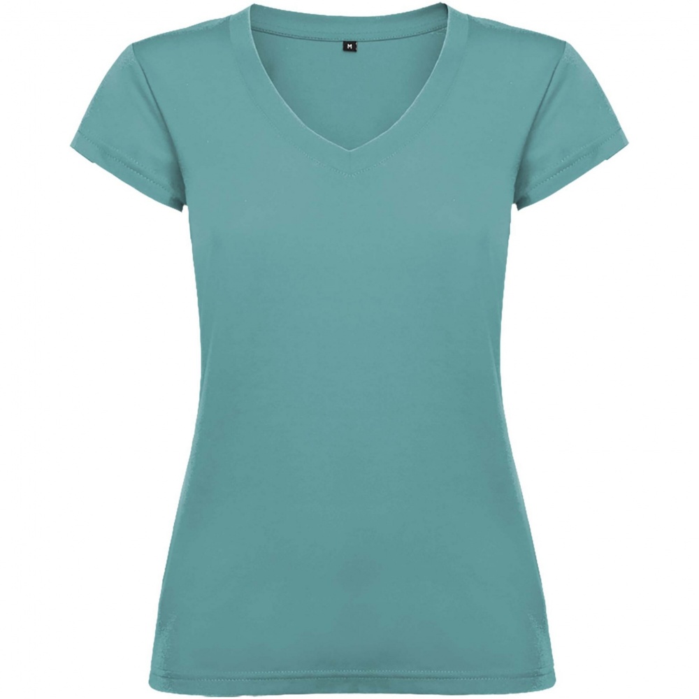 Logo trade promotional merchandise picture of: Victoria short sleeve women's v-neck t-shirt