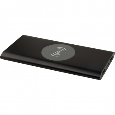 Logo trade promotional gifts image of: Juice 8000 mAh Type-C recycled aluminium wireless power bank
