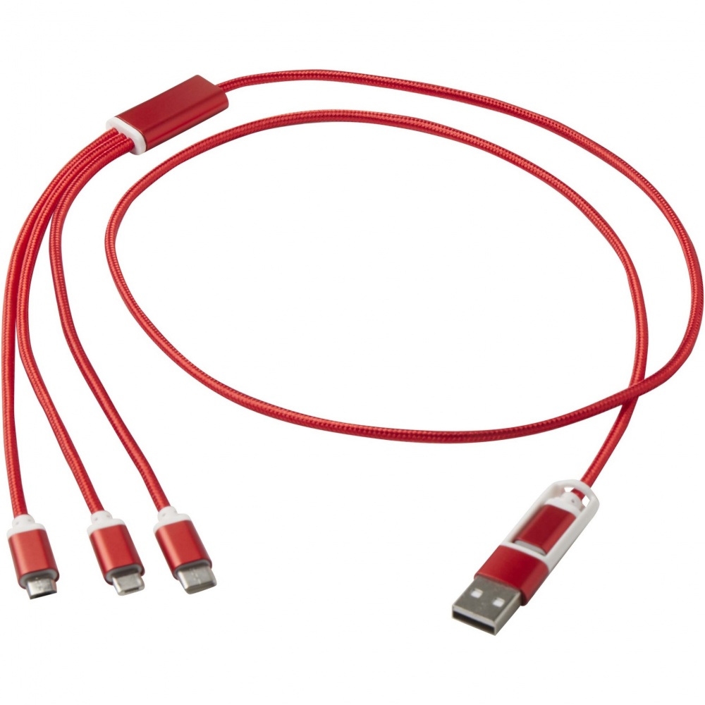 Logotrade promotional products photo of: Versatile 5-1 recycled aluminium charging cable