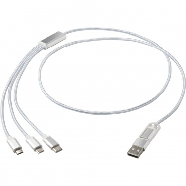 Logo trade promotional item photo of: Versatile 5-1 recycled aluminium charging cable