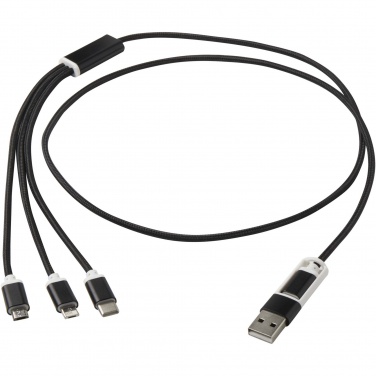 Logo trade business gift photo of: Versatile 5-1 recycled aluminium charging cable