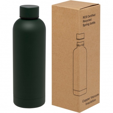 Logo trade promotional merchandise picture of: Spring 500 ml RCS certified recycled stainless steel copper vacuum insulated bottle