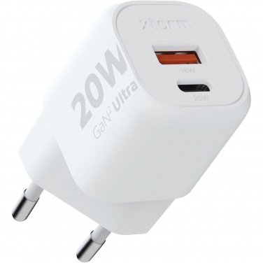 Logo trade corporate gift photo of: Xtorm XEC020 GaN² Ultra 20W wall charger