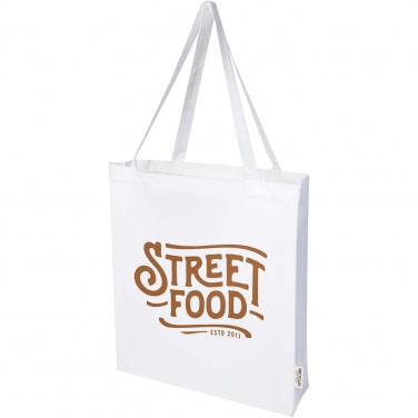Logotrade promotional gift picture of: Madras 140 g/m² GRS recycled cotton gusset tote bag