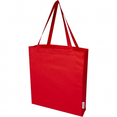 Logotrade promotional gift image of: Madras 140 g/m² GRS recycled cotton gusset tote bag