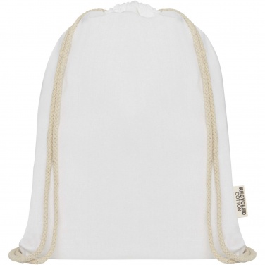 Logotrade promotional giveaway image of: Oregon 140 g/m² GRS recycled cotton drawstring bag