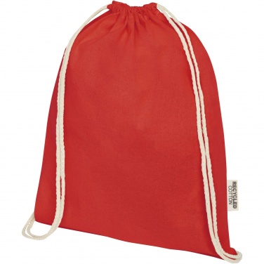 Logo trade corporate gifts picture of: Oregon 140 g/m² GRS recycled cotton drawstring bag