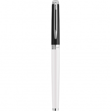 Logo trade advertising products image of: Hemisphere colour blocking rollerball pen with palladium trim