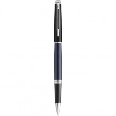 Logo trade promotional giveaways image of: Hemisphere colour blocking rollerball pen with palladium trim