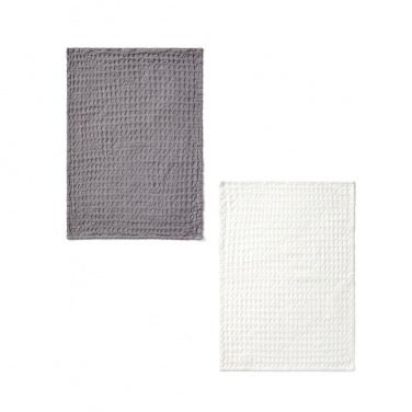 Logo trade business gift photo of: VINGA Cromer waffle kitchen towel, 2 pcs