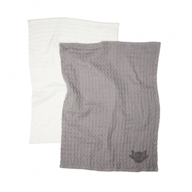 Logotrade promotional gift picture of: VINGA Cromer waffle kitchen towel, 2 pcs