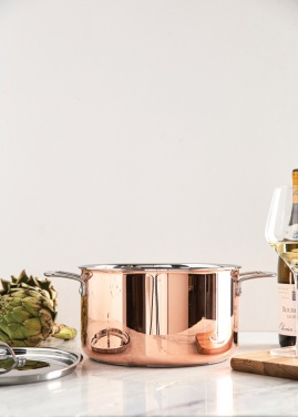 Logo trade promotional gifts picture of: VINGA Baron copper saucepan