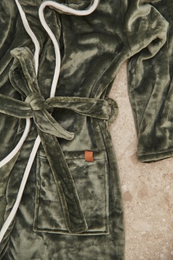 Logo trade promotional giveaways image of: VINGA Louis luxury plush GRS RPET robe size S-M
