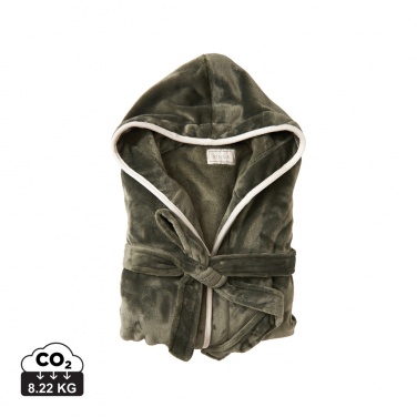 Logo trade promotional giveaways picture of: VINGA Louis luxury plush RPET robe size L-XL