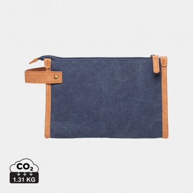 Logo trade promotional products image of: VINGA Bosler GRS recycled canvas toiletry bag