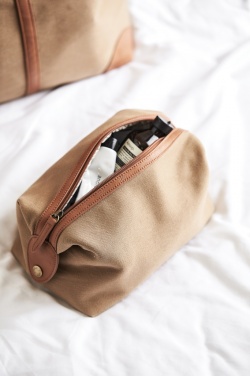 Logo trade promotional merchandise photo of: VINGA Sloane toiletry bag RCS recycled polyester
