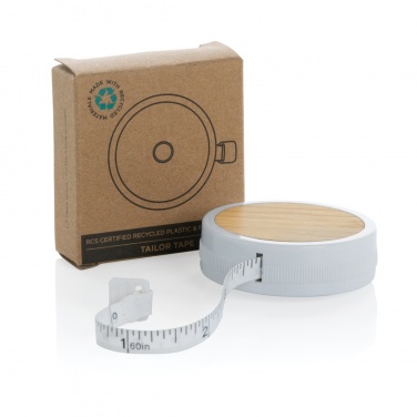 Logo trade promotional gifts picture of: RCS recycled plastic & bamboo tailor tape