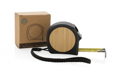 Logotrade corporate gift image of: RCS recycled plastic bamboo tape 5M/19mm