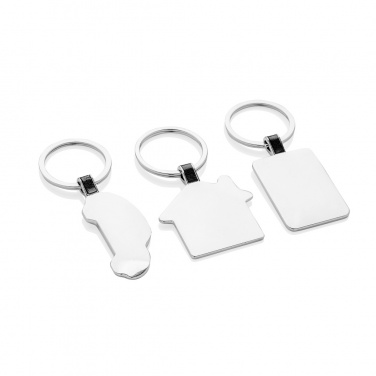 Logo trade promotional merchandise photo of: RCS recycled zinc alloy house keyring